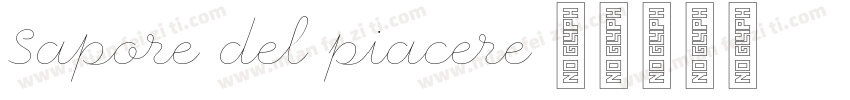 Sapore del piacere字体转换